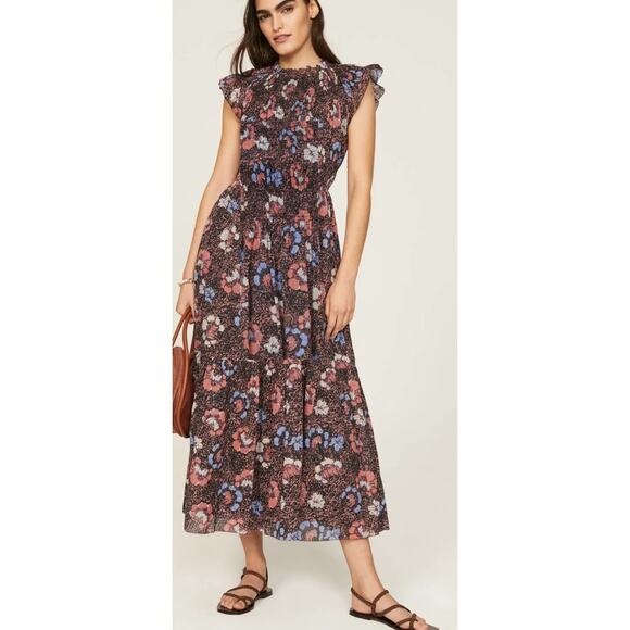 Cleobella Kyah Ankle Dress - Size L, Organic Cotton Floral - Picture 1 of 16